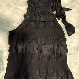 White House Black Market- Silk & Lace Halter